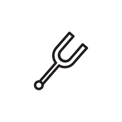 Sticker - Fork Music Play Outline Icon