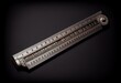 © Ryleigh - Top view realistic metal centimeters ruler, measuring tool isolated. 30 sm, cm, meter instrument locksmiths or carpenters, craft and school supplies. png. Generative AI