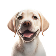 Realistic dog on transparent background