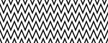 Chevron Seamless Pattern. Black White Herringbone Background. Repeating Zig Zag Texture With Diagonal Lines. Vector Illustration