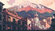 Chile Santiago cityscape (ai generate)