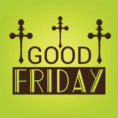 Sticker - Vector illustration of a Background for Good Friday. Christian holiday.