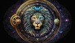 Lion zodiac illustration (ai generate)