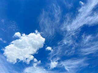 Beautiful sky clouds, scenic heaven cloudscape.