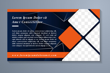 Wall Mural - abstract modern banner design template for dummy text as example headline. blue gradient horizontal 