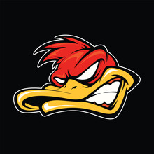 Angry Duck Head Logo