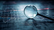 © Jesus From Baku - Magnifying glass search of investing and stock market created with. Generative ai