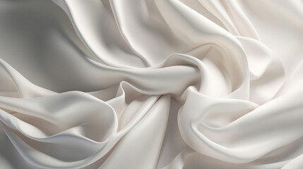 white elegant abstract background. silk satin fabric background. generative ai.