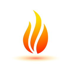 Wall Mural - fire icon. abstract flame symbol. vector illustration. fire logo isolated