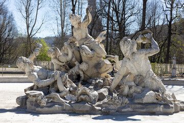 Wall Mural - TORINO (TURIN), ITALY, MARCH 25, 2023 - Fountain of the Nereids and the Tritons in Torino, Italy