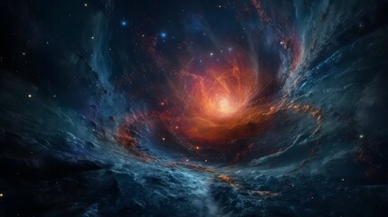 space wormhole, nebula background or wallpaper design, generative ai