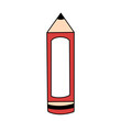 Red pencil bolder cute design 
