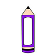 Purple pencil bolder cute design 