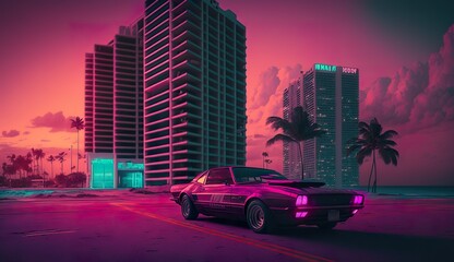 synthwave Miami Vice (ai generate)