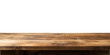 © ink drop - A blank empty wooden table top for product placement. Generative ai
