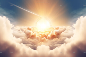 god light in heaven visualization. generative ai