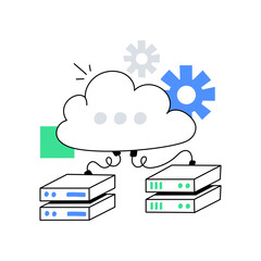Wall Mural - Cloud Hosting