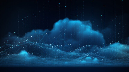 Poster - Cloud computing technology concept wallpaper background Generative AI