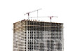 © Андрей Журавлев - Large house under construction, isolated on a white background. New multi-storey building