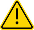 Warning triangle icon. Yellow caution warn in png. Warning sign with exclamation mark. Alert warn in triangle. Road sign alert.