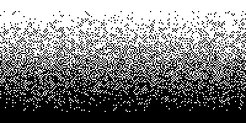 Abstract pixel gradient background. Falling pixels. Broken texture. Abstract vertical gradient halftone. Vector illustration