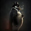 Mobster Penguin: A Cigar-Smoking Bird of the Underworld, Ready to Rule the Streets with His Sharp Style and Ruthless Tactics
