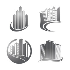 Wall Mural - Building logo vector and symbol icon