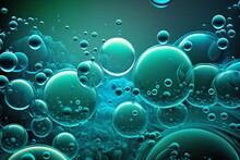 Blue Bubbles Background. Color Bubbles. Bubble Background. Generative Ai
