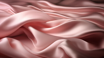 a close up image of a pink silk fabric. Generative Ai