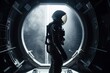 © Angus.YW - Astronaut in a spacesuit and helmet on the background of the planet, Generative Ai