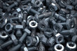 Bolts nuts screw washer zinc heap chrome,  Created using generative AI tools.