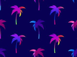 Wall Mural - colorful palm trees seamless pattern. summer time, wallpaper with tropical pattern. design for print