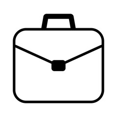 Wall Mural - briefcase icon. business bag icon. suitcase, portfolio symbol, linear style pictogram isolated on wh