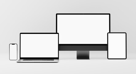 Responsive Web Design and website Mockup, Devices Mock up, Smartphone desktop tablet laptop template Mockup