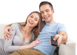 © BillionPhotos.com - Smiling Couple Watching Television