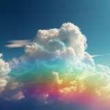 Fototapeta Tęcza - A pastel cloud for a beautiful wallpaper. Generative ai