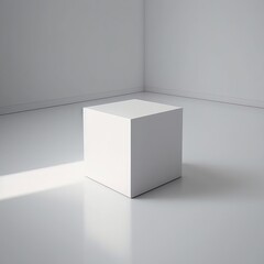 Aufkleber - A blank, white space. the box's interior room. For your company project, create a mockup. Generative AI