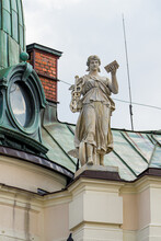 Monument On The Roof Of Building Of The Historic Polish Post Office On The Corner Of Zamkowa And 1 Maja Streets In Bieslek-Biała