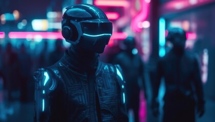 A cyberpunk city filled with cars and robots, Generative Ai