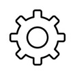 © Graphicsmine - Cog icon with white background stock illustration