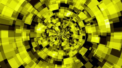 Wall Mural - Radial metallic gold beam and particles spinning and coming near, abstract 4k motion background at 60fps.
