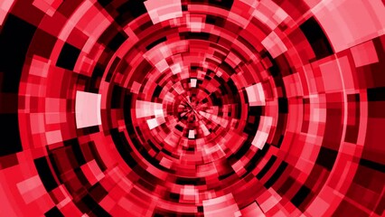 Wall Mural - flashing metallic red beams and particles heading for the center. abstract 4k motion background at 6
