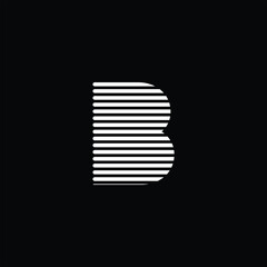 abstract letter b logo design