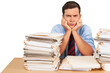 © BillionPhotos.com - Tired young businessman with many business papers