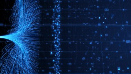Wall Mural - neural network ai artificial intelligence machine learning big data computing