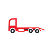 © Creative_Expert - Red road truck isolated on white.