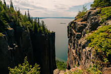Elevator Rock Formations At The Top Of The Sleeping Giant In Sleeping Giant Provincial Park, Northern Ontario