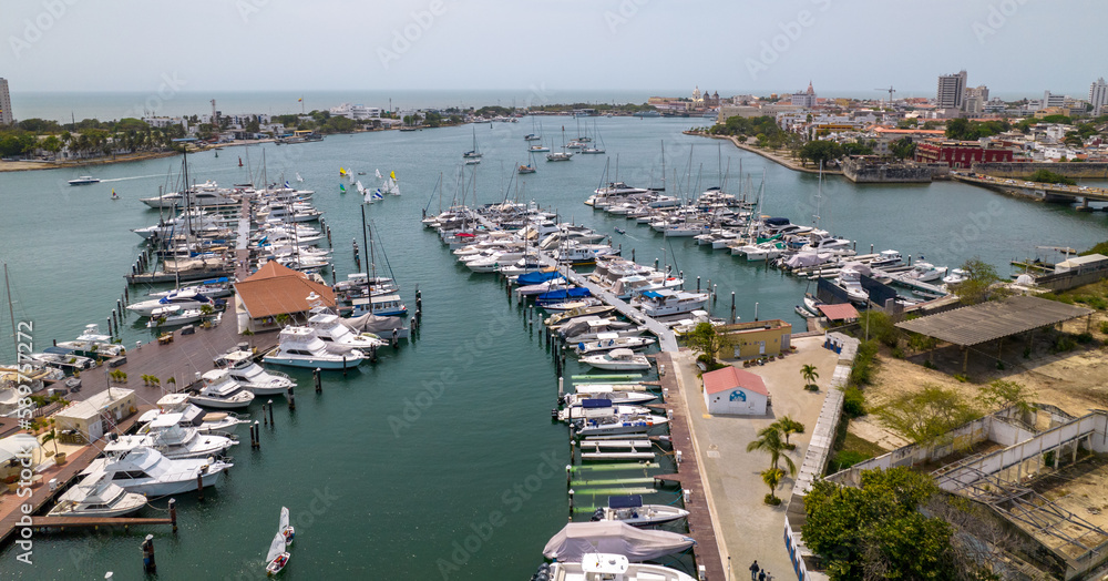 Paisaje urbano de la ciudad de Cartagena (Colombia), incluyendo sus ...