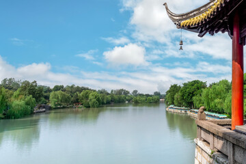 Wall Mural - Slender West Lake is a famous scenic spot in China, Yangzhou, China.