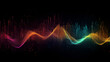 Abstract music equalizer background. Illustration AI Generative.